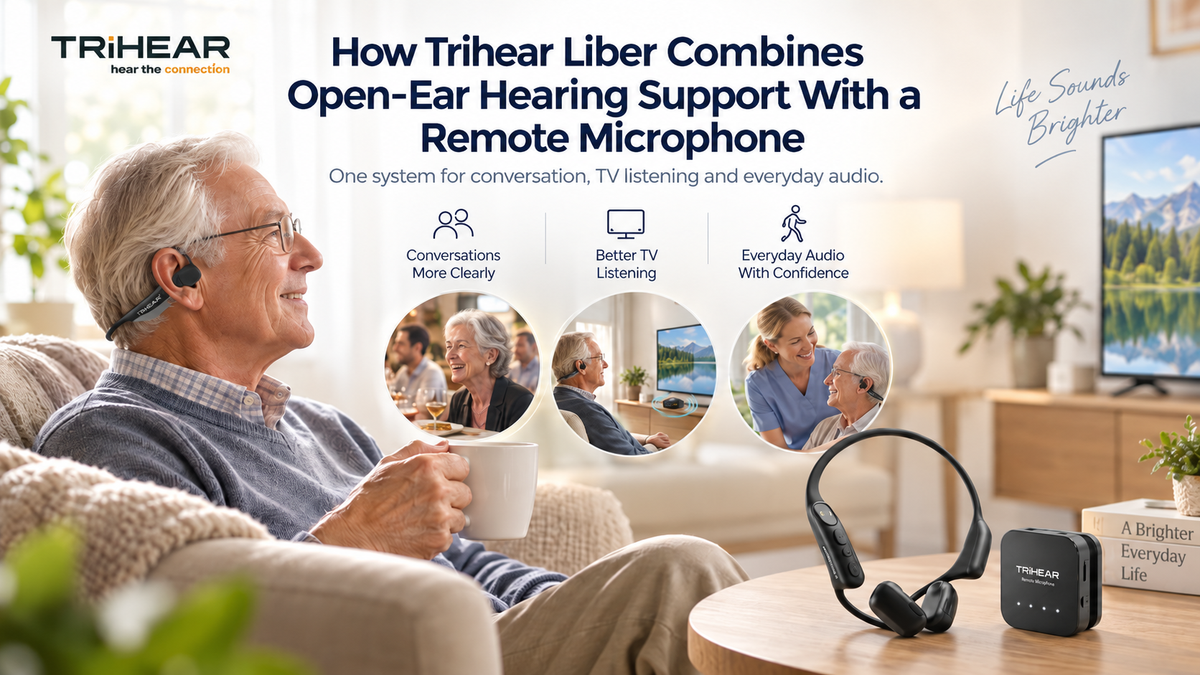 How Trihear Liber Combines Open-Ear Hearing Support With a Remote Microphone