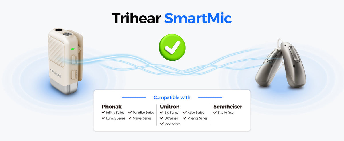 Trihear SmartMic for Phonak Infinio Sphere and Lumity Hearing Aids: Clearer One-on-One Conversations Without the Guesswork