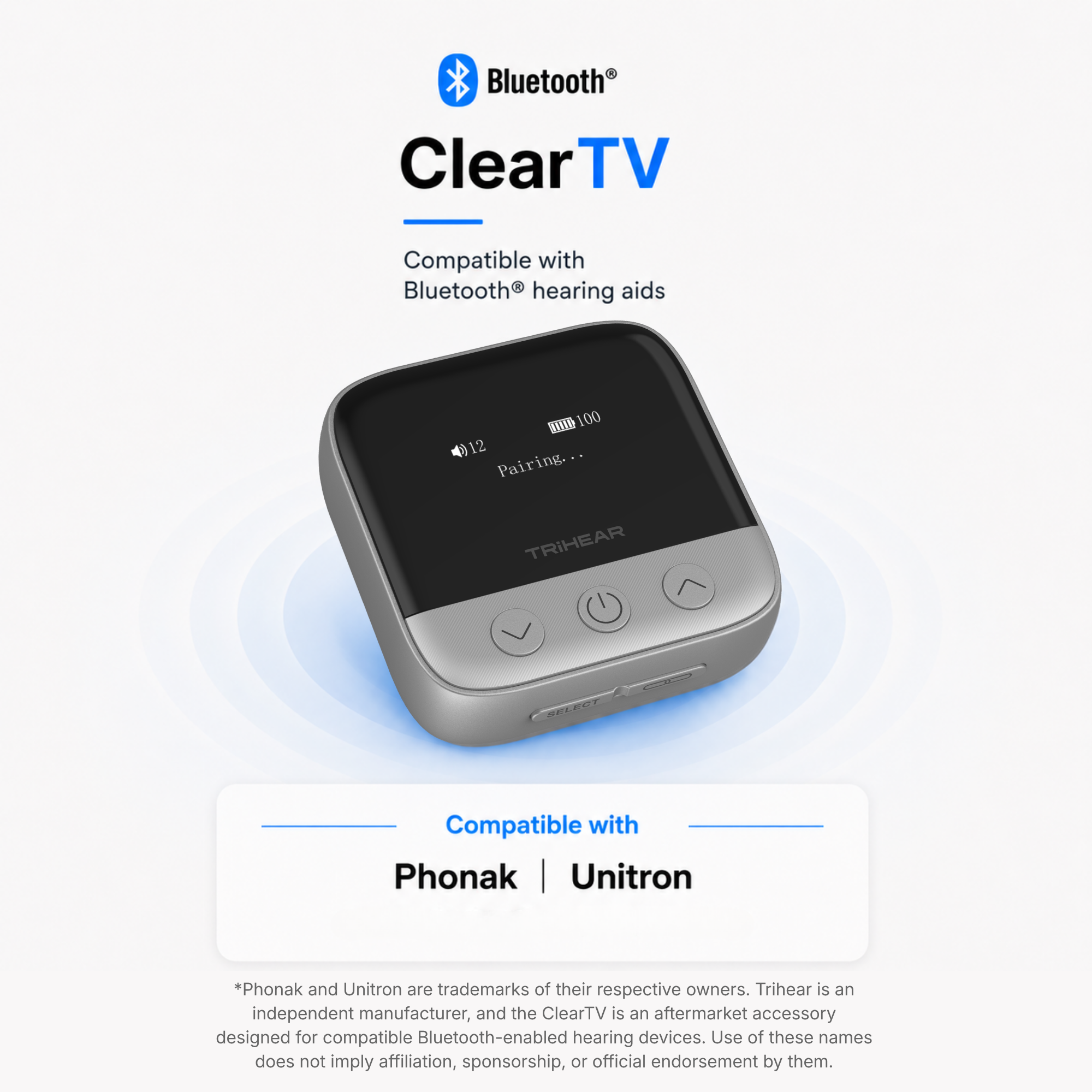 Trihear ClearTV Bluetooth TV Streamer